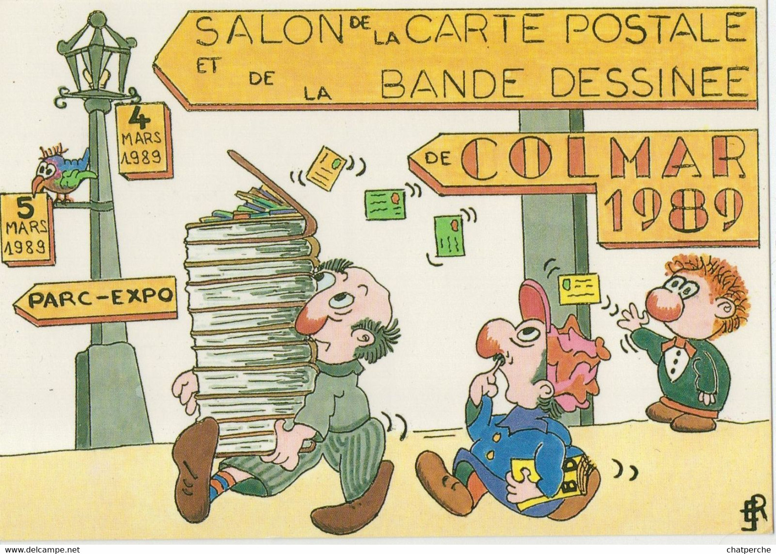 BOURSE SALON CARTE POSTALE BANDE DESSINÉE COLMAR 68 HAUT-RHIN 1989 ILLUSTRATION J-CLAUDE REMOND - Borse E Saloni Del Collezionismo