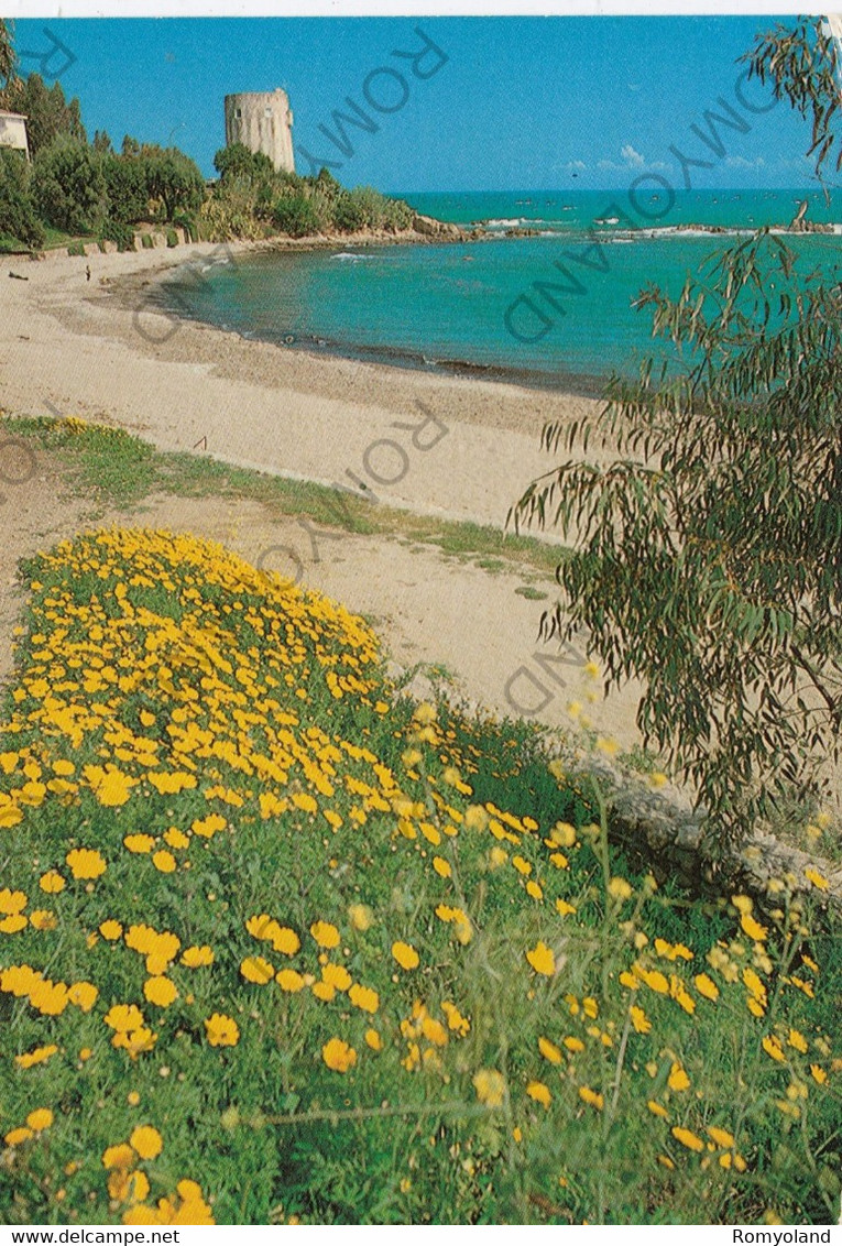 CARTOLINA   S.MARIA NAVARRESE,NUORO,SARDEGNA,LA TORRE,BELLA ITALIA,ESTATE,VACANZA,BELLA ITALIA,VIAGGIATA 1988 - Nuoro