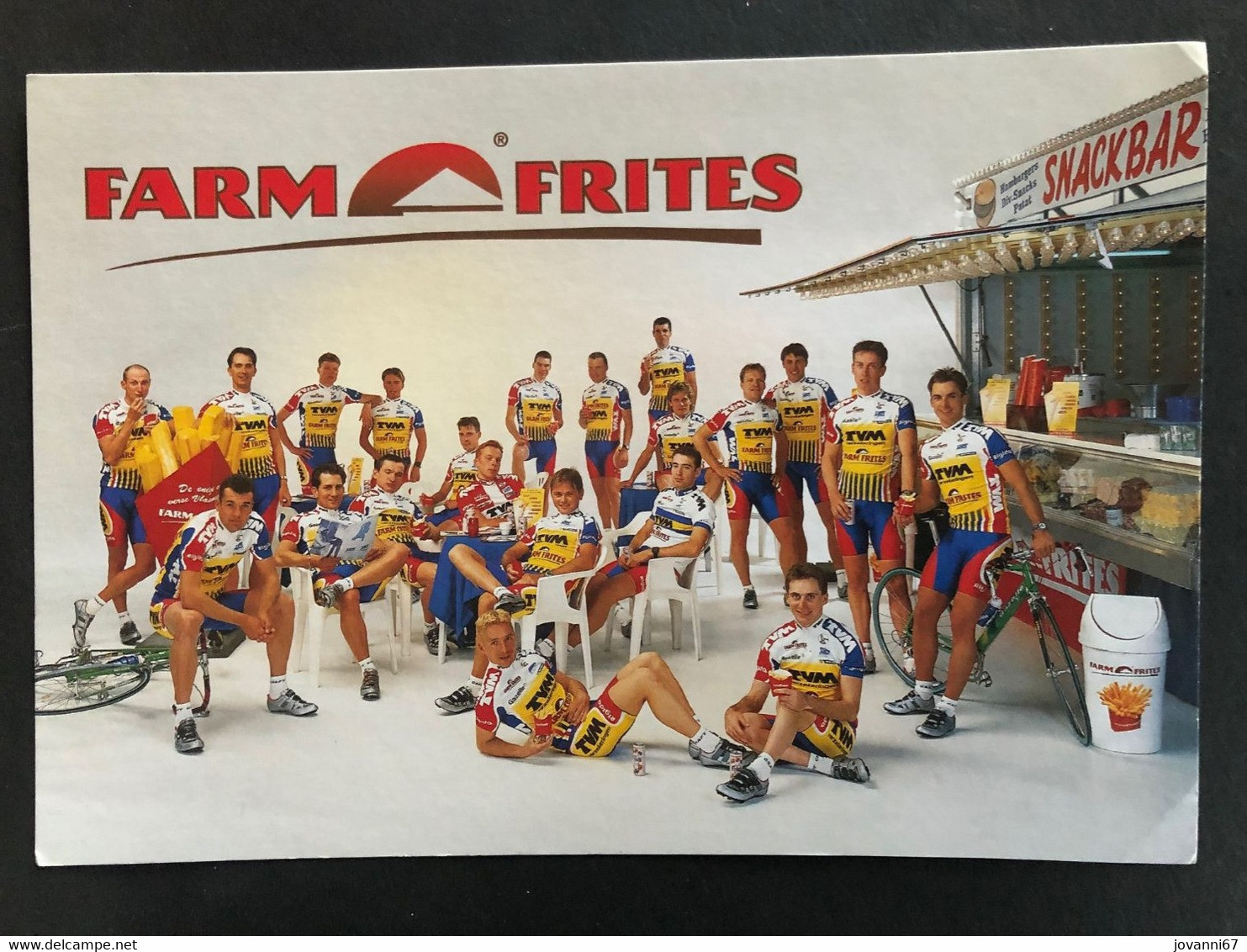 Team - TVM - Farm Frites - 1998 - Carte / Card - Cyclists - Cyclisme - Ciclismo -wielrennen - Cycling