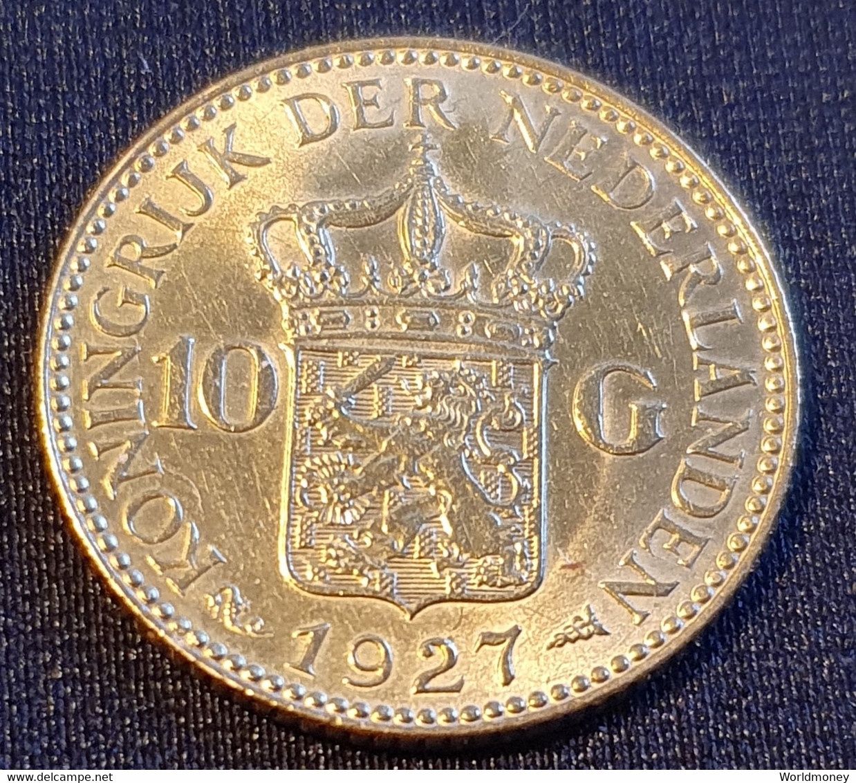 Netherlands 10 Gulden 1927 (Gold) - Zilveren En Gouden Munten