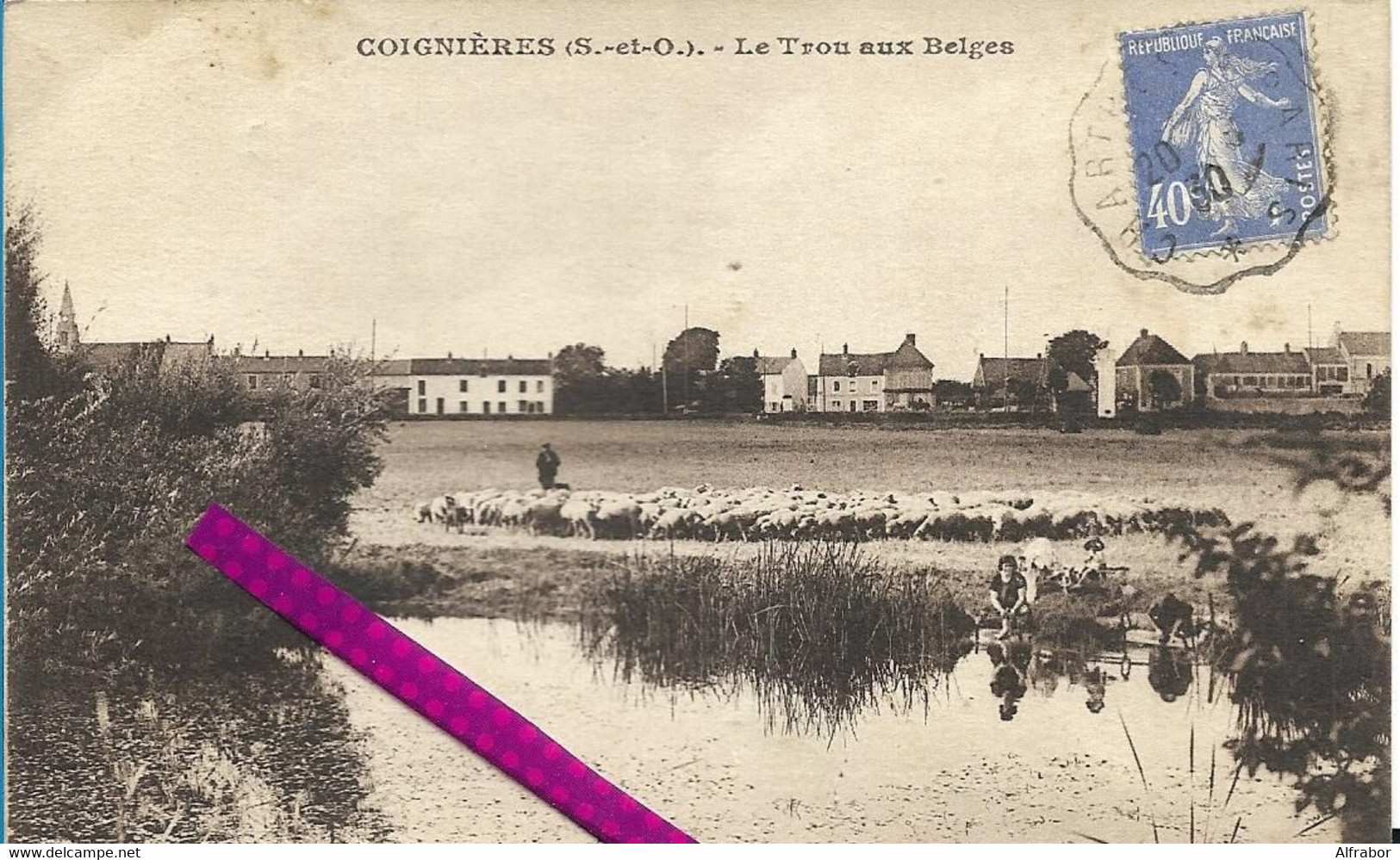 COIGNIERES (Seine-et-Oise) - Le Trou Aux Belges  - Animée - Circulée - 1930 - Maurepas