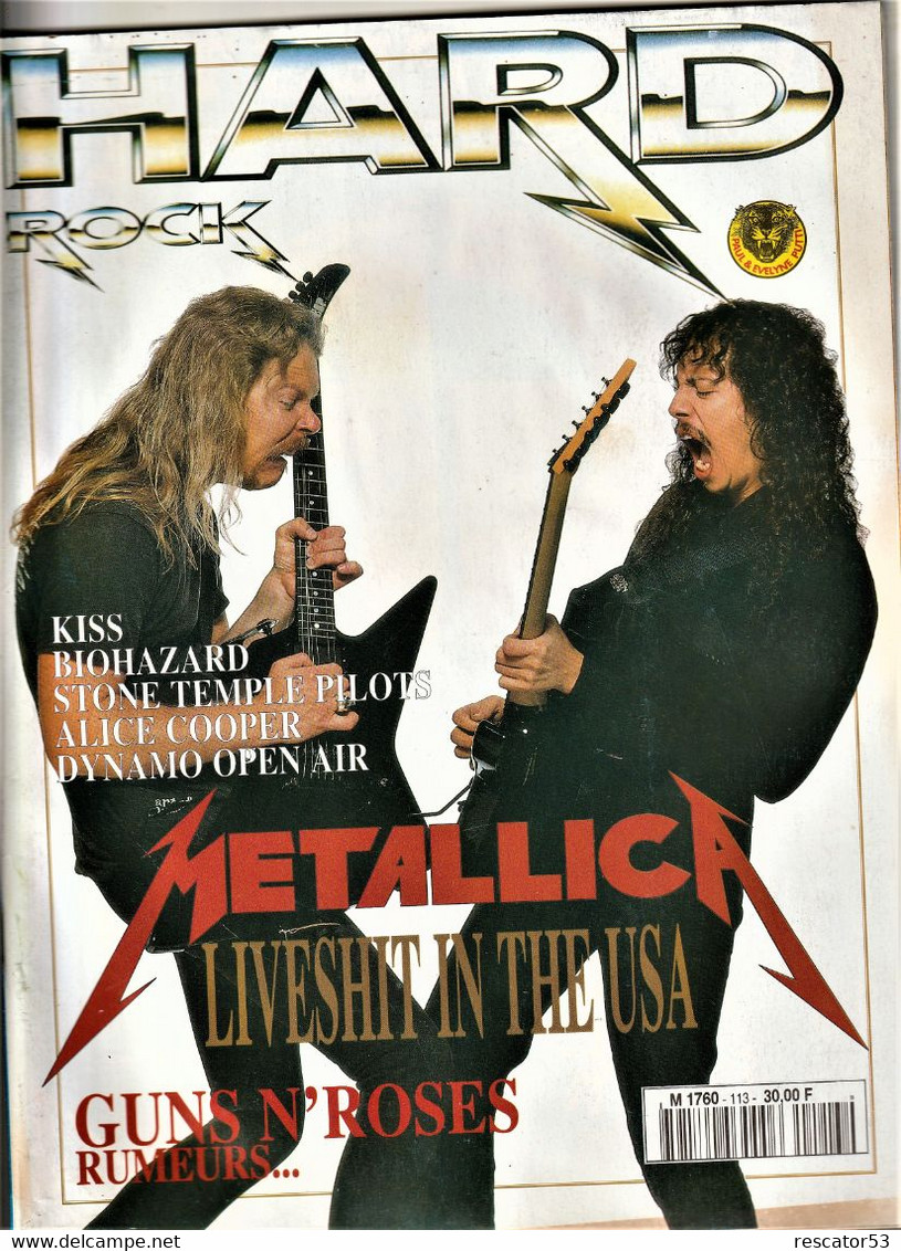 Revue Hard Rock N°113 Metallica + Posters - Objets Dérivés