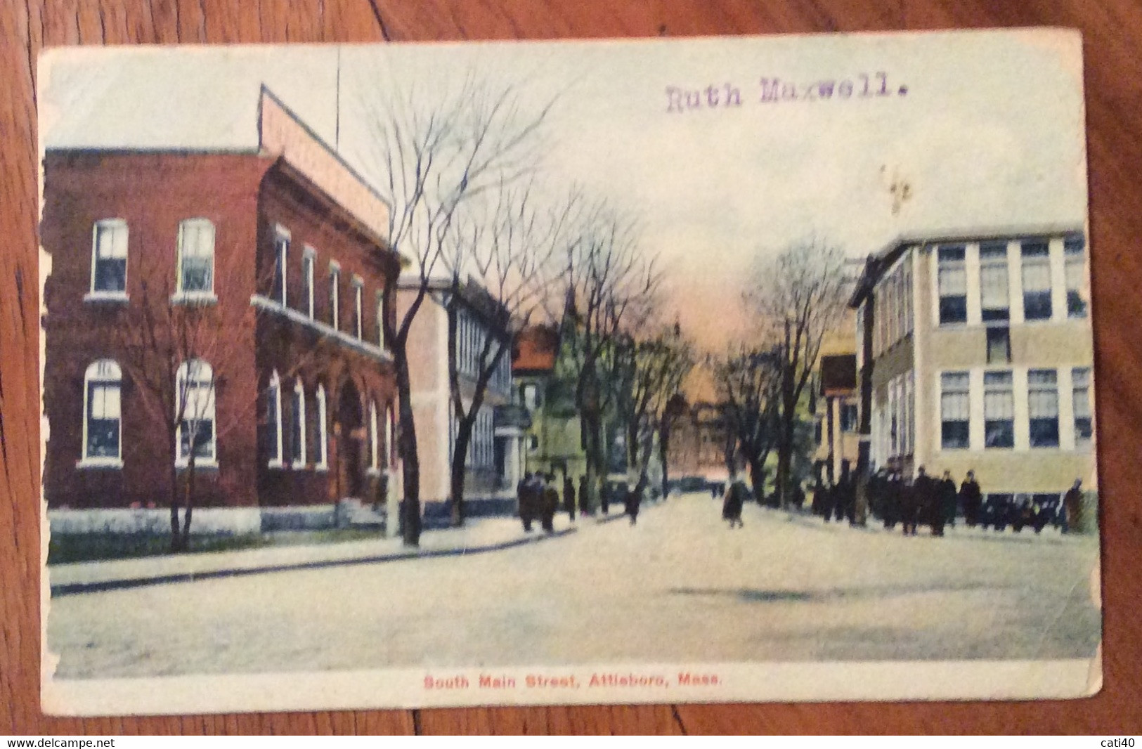 U.S.A. - ATTLEBORO SOUTH MAIN STREET  - VINTAGE POST CARD DEC 11  1908 - Cape Cod