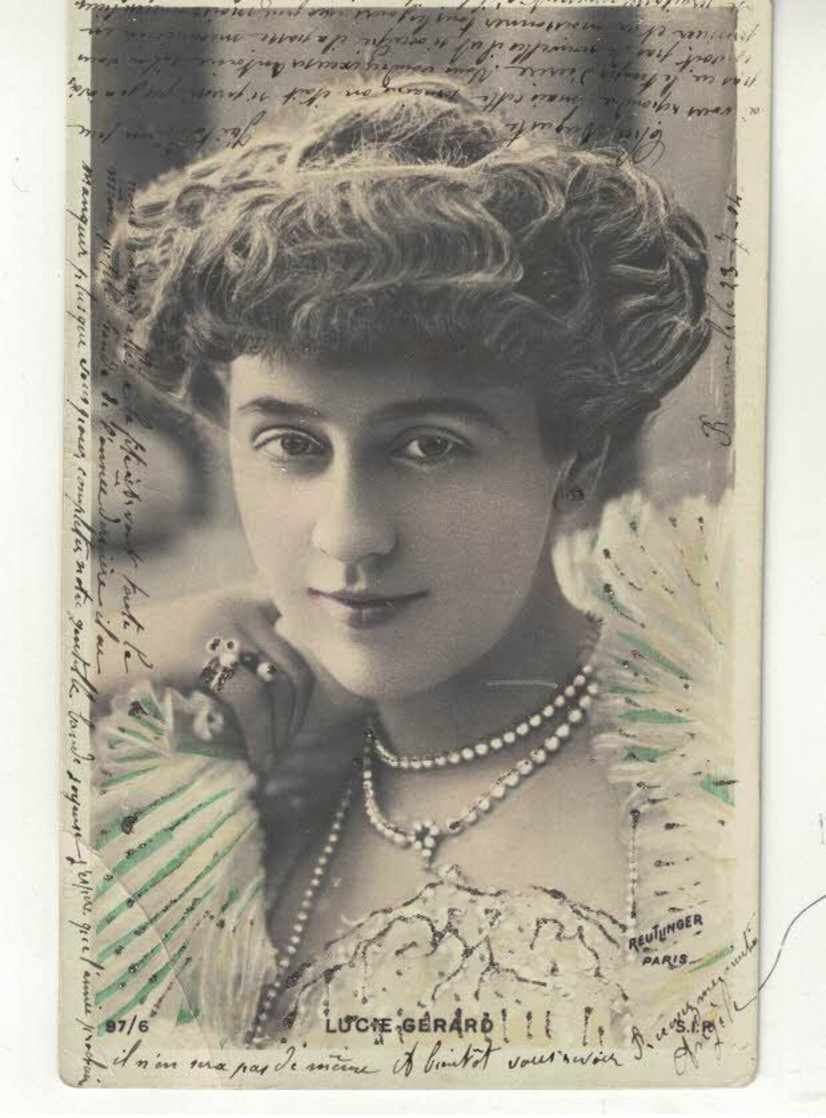 REUTLINGER    LUCIE GERARD  (carte Perlée) - Photographs