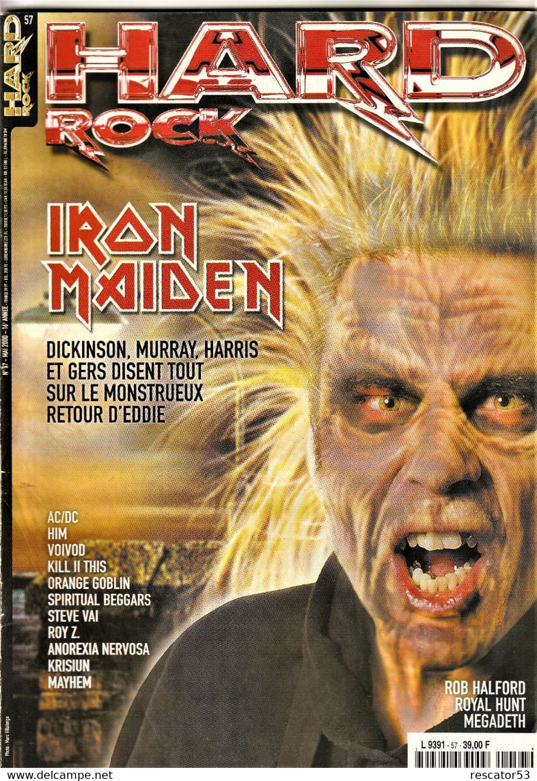 Revue Hard Rock N°57 Iron Maiden - Objets Dérivés