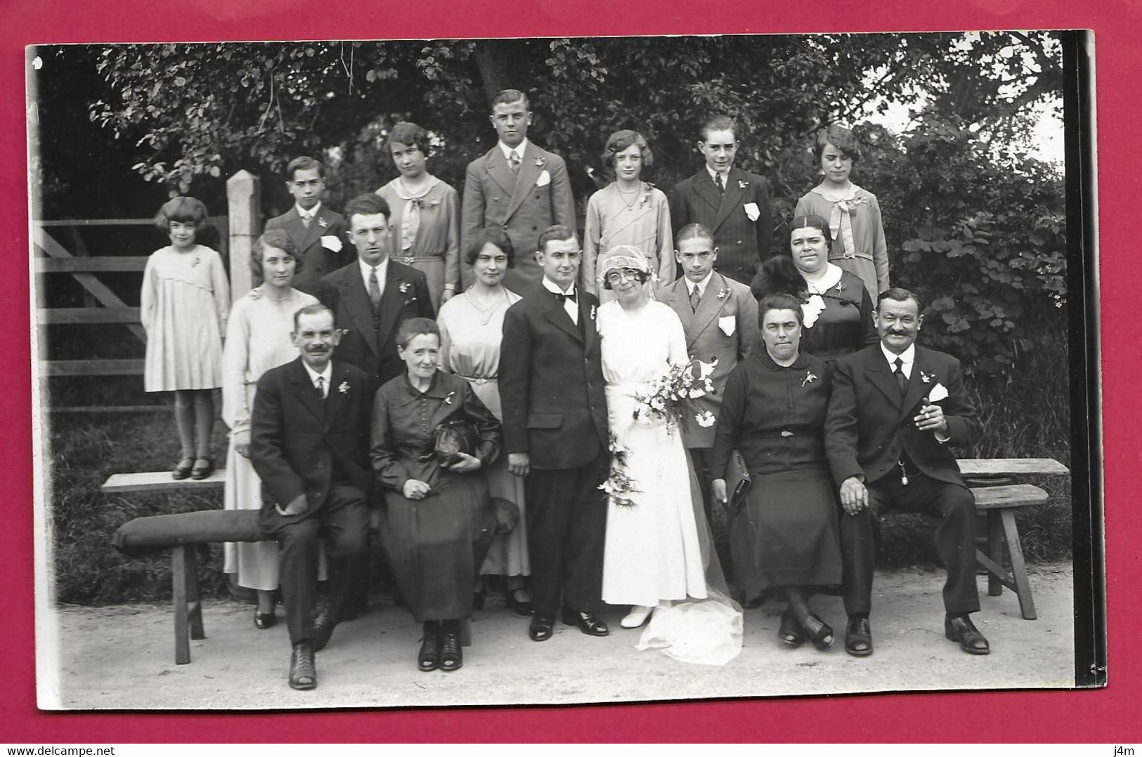 Grande PHOTO 18 X 11 Cm Des Années 1930.. MARIAGE MARIES.. Fonds Photographique BOURGAULT à FLERS ( Orne 61) - Personas Anónimos