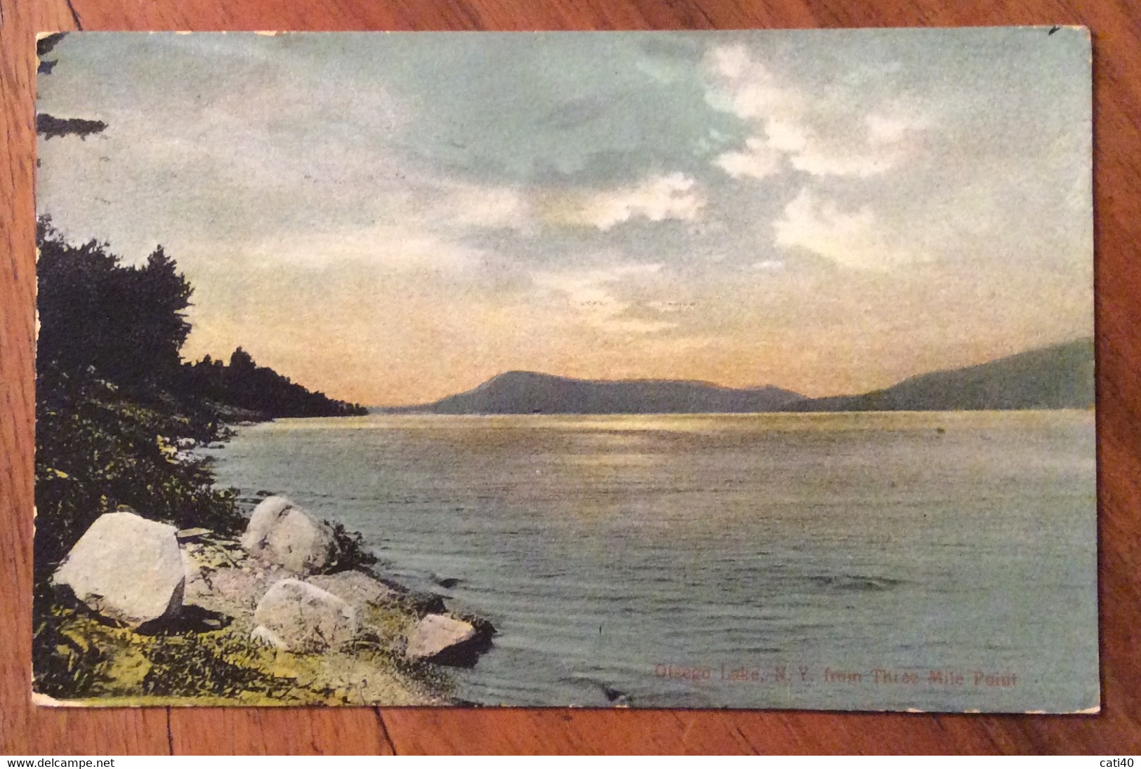 U.S.A. - OLSEGO LAKE  - VINTAGE POST CARD COOPERSTOWN LUG 19  1911 - Cape Cod