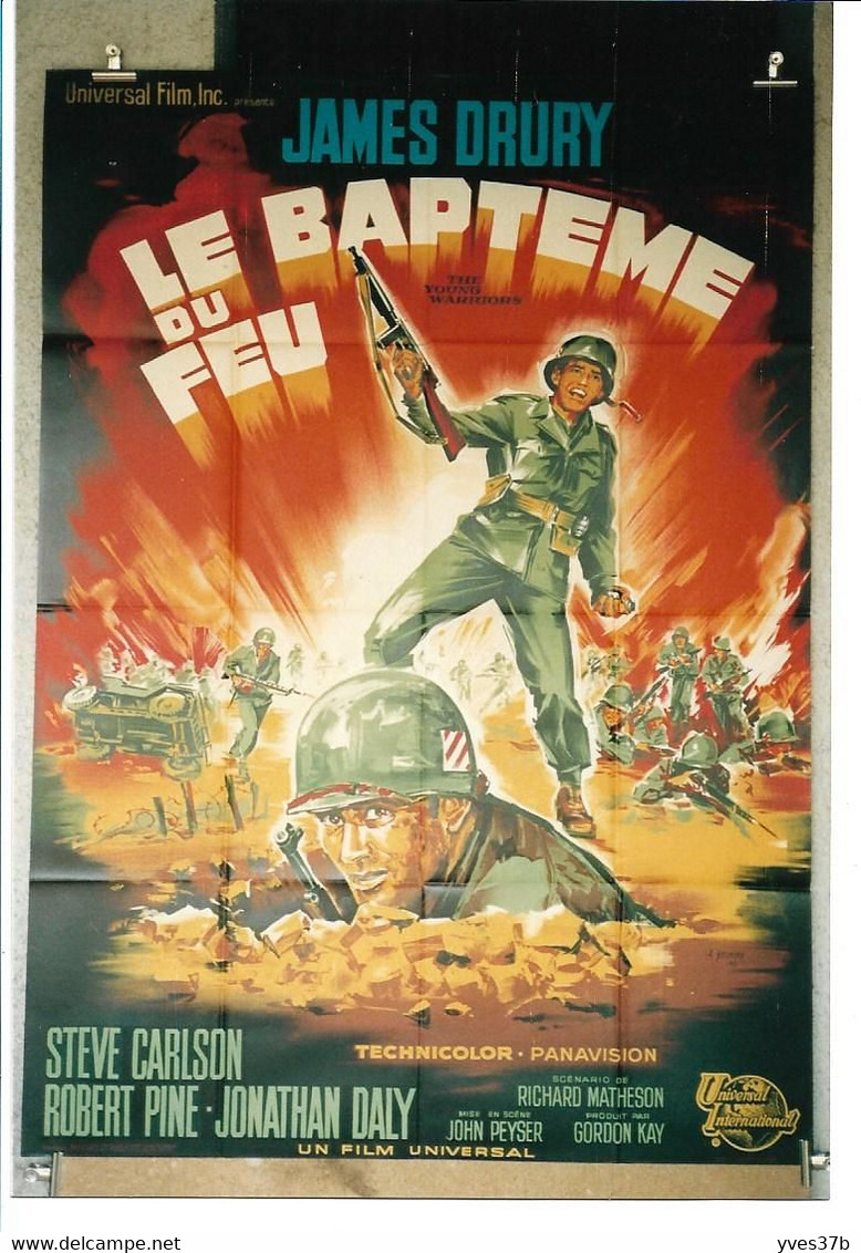 "Le Baptême Du Feu" J. Drury, S. Carlson, R. Pine, J. Daly..1967 - 60x80 - TTB - Manifesti & Poster