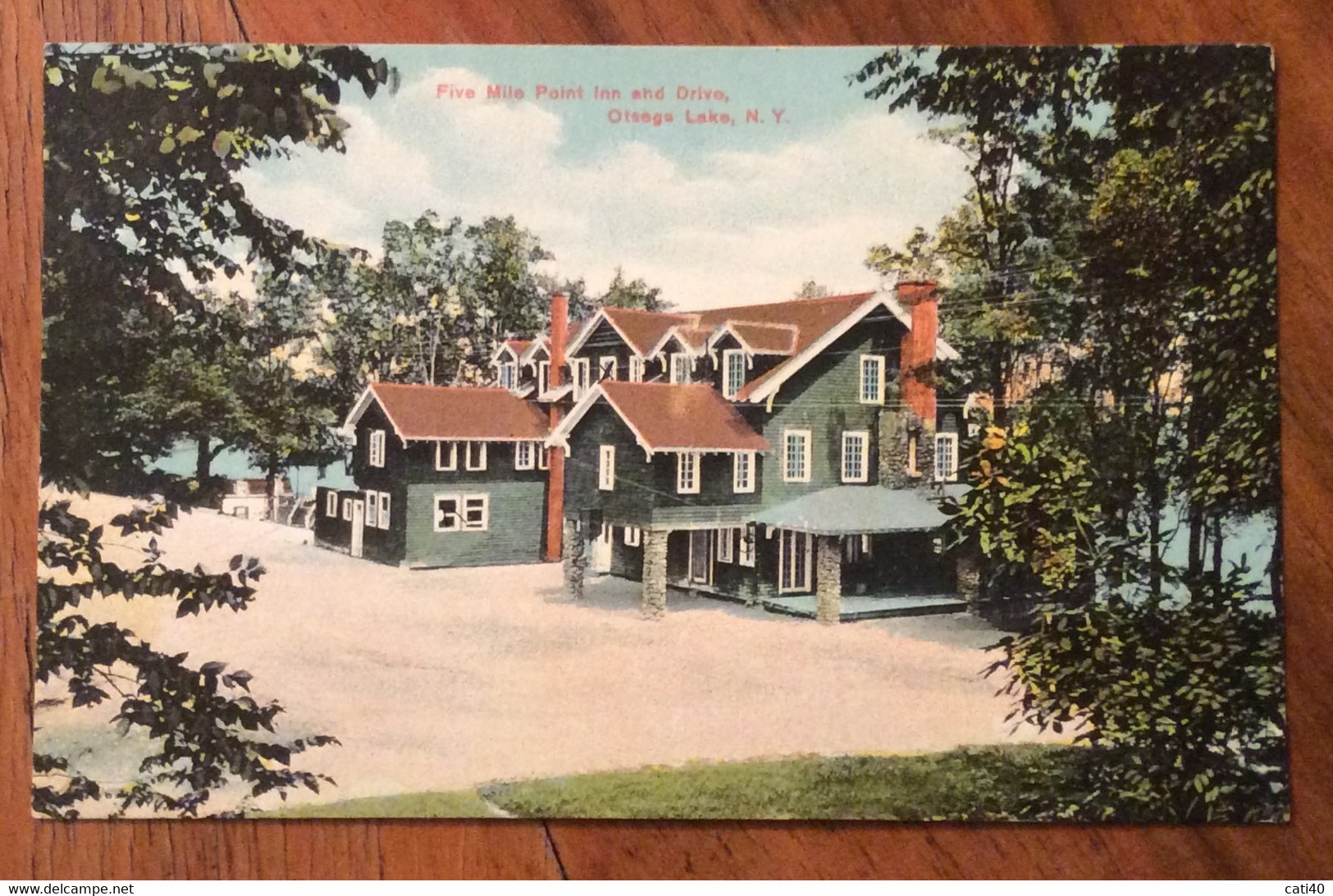 U.S.A. - OTSEGO LAKE - FIVE MILE POINTINN AND DRIVE  - VINTAGE POST CARD COOPERSTOWN  JUL 1   1911 - Cape Cod