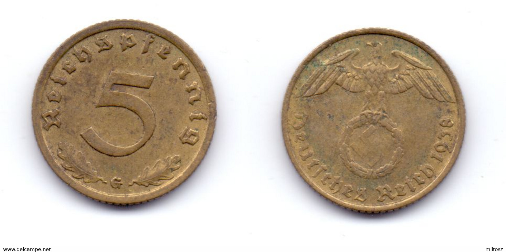 Germany 5 Reichspfennig 1938 G - 5 Reichspfennig