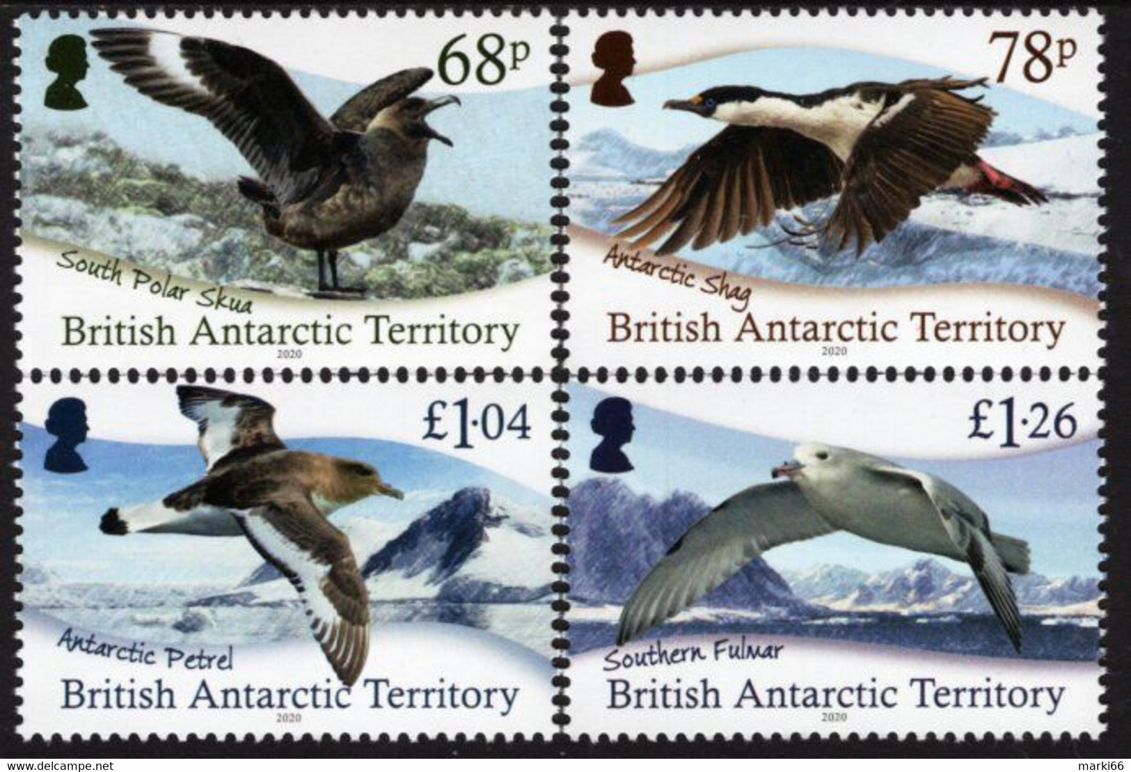 British Antarctic Territory (BAT) - 2020 - Antarctic Birds - Mint Stamp Set - Nuevos