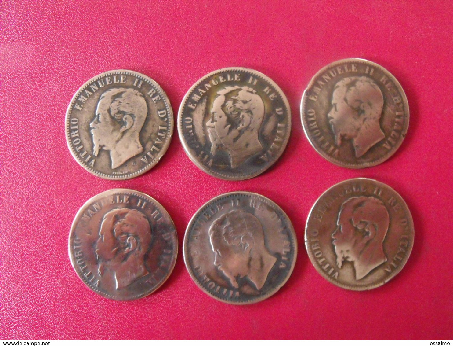 Italie Italia. Lot De 6 Pièces De 10 Centesimi 1866. Vittorio Emanuele II - 1861-1878 : Victor Emmanuel II.