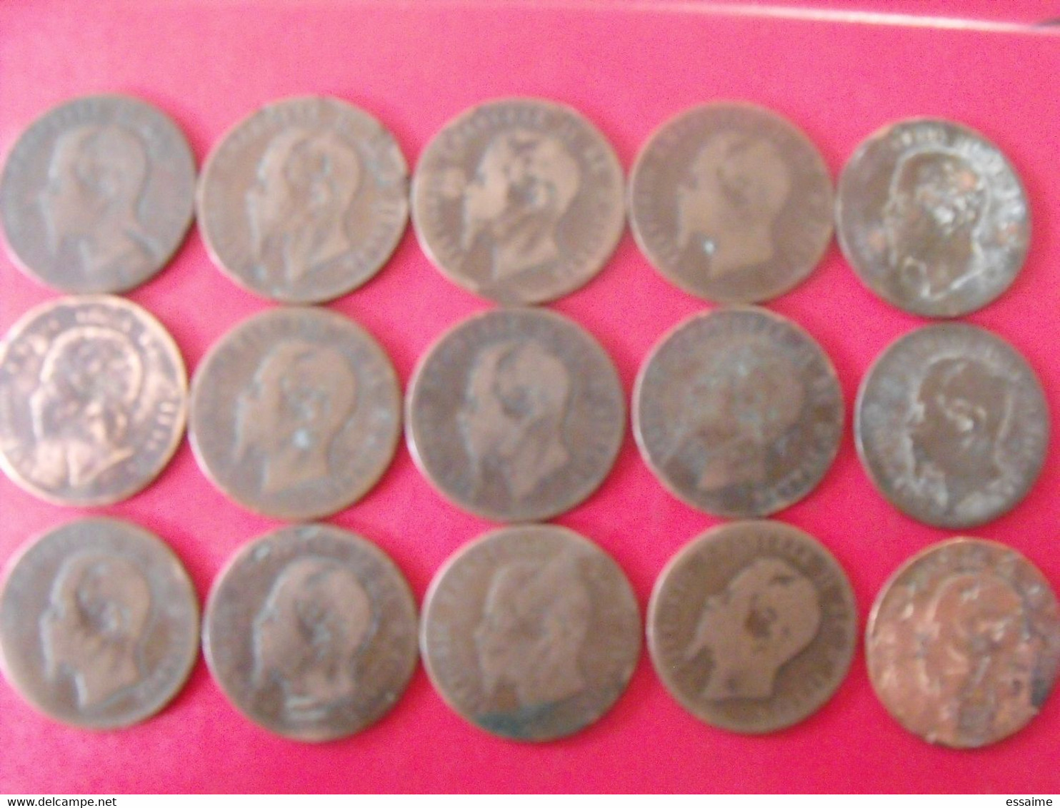 Italie Italia. Lot De 15 Pièces De 10 Centesimi 1863/1867. Vittorio Emanuele II - 1861-1878 : Victor Emmanuel II.