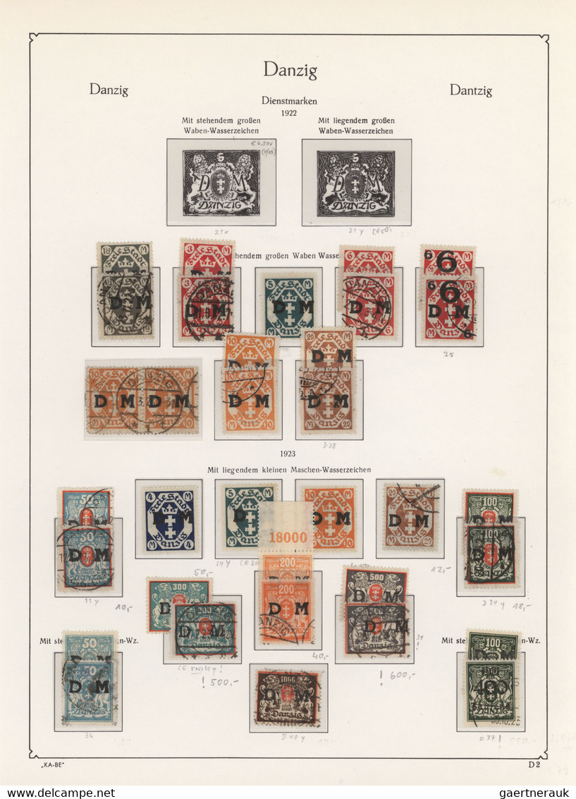 Danzig: 1920/39, Doppelt Geführte Vordruck-Sammlung Im Leuchtturm-Album Mit Einigen Besseren Und Mit - Other & Unclassified