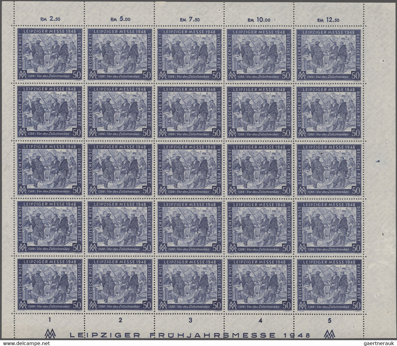 Alliierte Besetzung - Gemeinschaftsausgabe: 1948, 50 Pfg. Leipziger Frühjahrsmesse, Partie Von 16 Or - Other & Unclassified