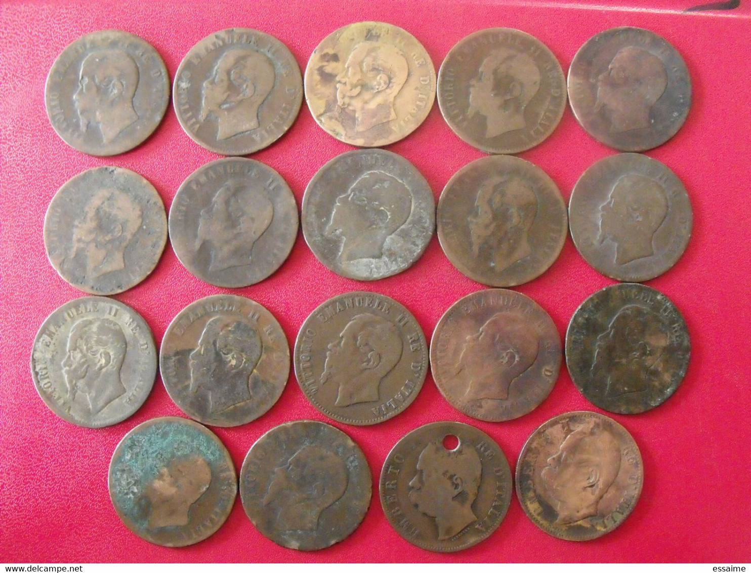 Italie Italia. Lot De 15 Pièces De 10 Centesimi 1863/1894. Vittorio Emanuele II. Umberto I - 1861-1878 : Víctor Emmanuel II