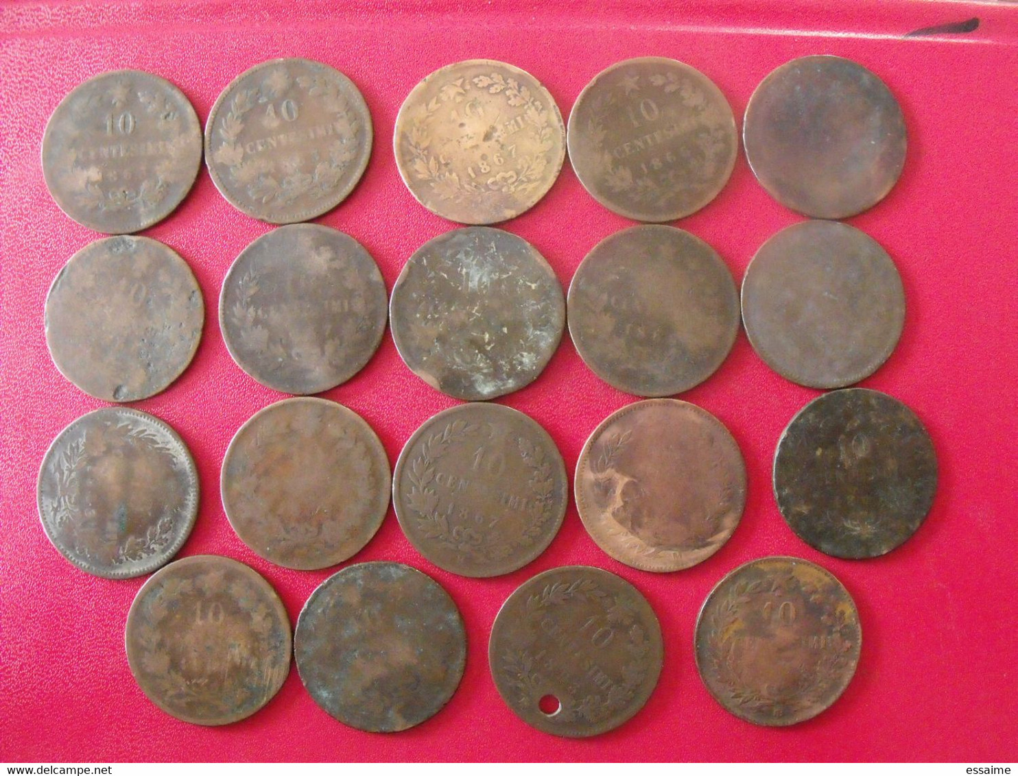 Italie Italia. Lot De 15 Pièces De 10 Centesimi 1863/1894. Vittorio Emanuele II. Umberto I - 1861-1878 : Victor Emmanuel II.