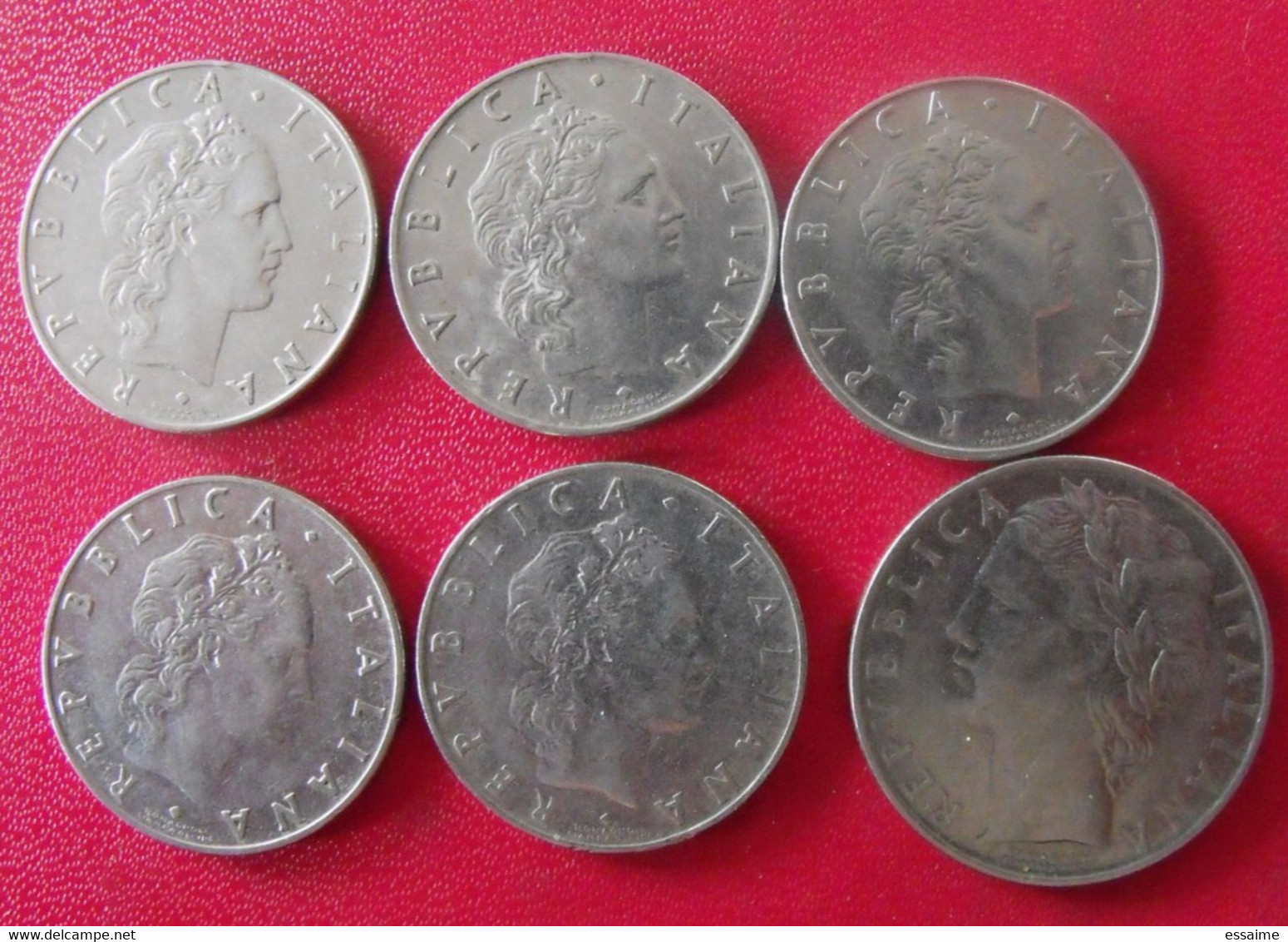 Italie Italia. Lot De 6 Pièces De 50 Et 100 Lire. 1955/1961 - 50 Lire