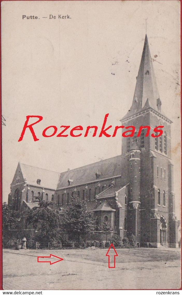 Putte Bij Mechelen De Kerk ZELDZAAM (gekreukt Onderaan) - Putte