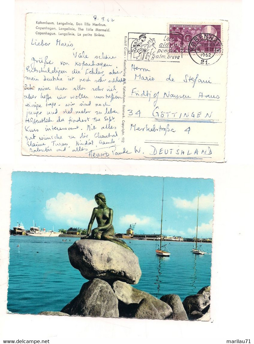 8546 DANIMARCA DANMARK 1962 STAMP Garstensen 35c  Card To Italy - Brieven En Documenten
