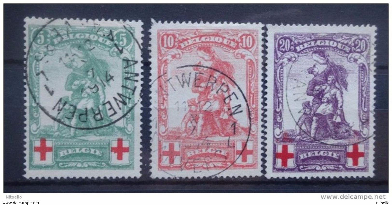 LOTE 2177 /// (C420) BELGICA 1914 YVERT Nº: 126/128 CATALOG/COTE: 85€ ¡¡¡ OFERTA - LIQUIDATION - JE LIQUIDE !!! - 1914-1915 Red Cross