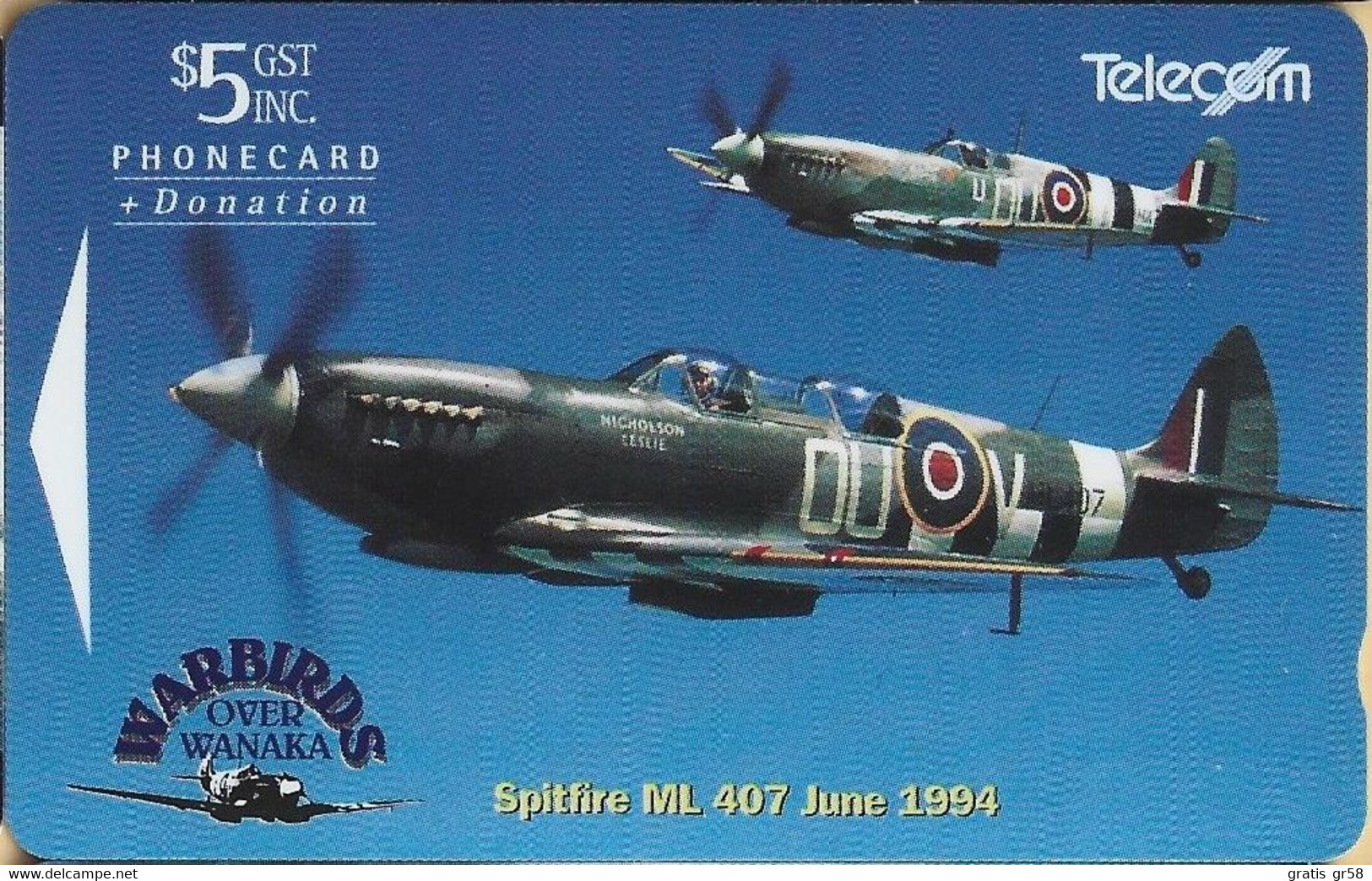 New Zealand - NZ-F-23, GPT, Warbirds, Spitfire June 1944, Air Forces, 1/94, As Scan - New Zealand