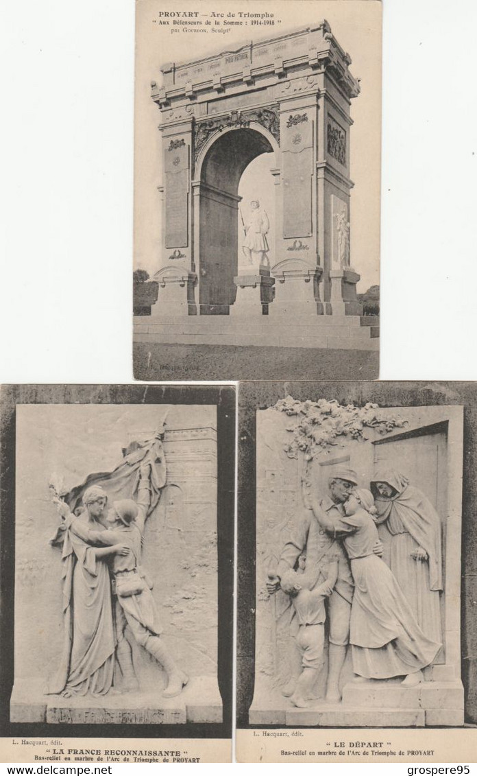 PROYANT AUX DEFENSEURS DE LA SOMME ARC DE TRIOMPHE +BAS RELIEF EN MARBRE - Autres & Non Classés