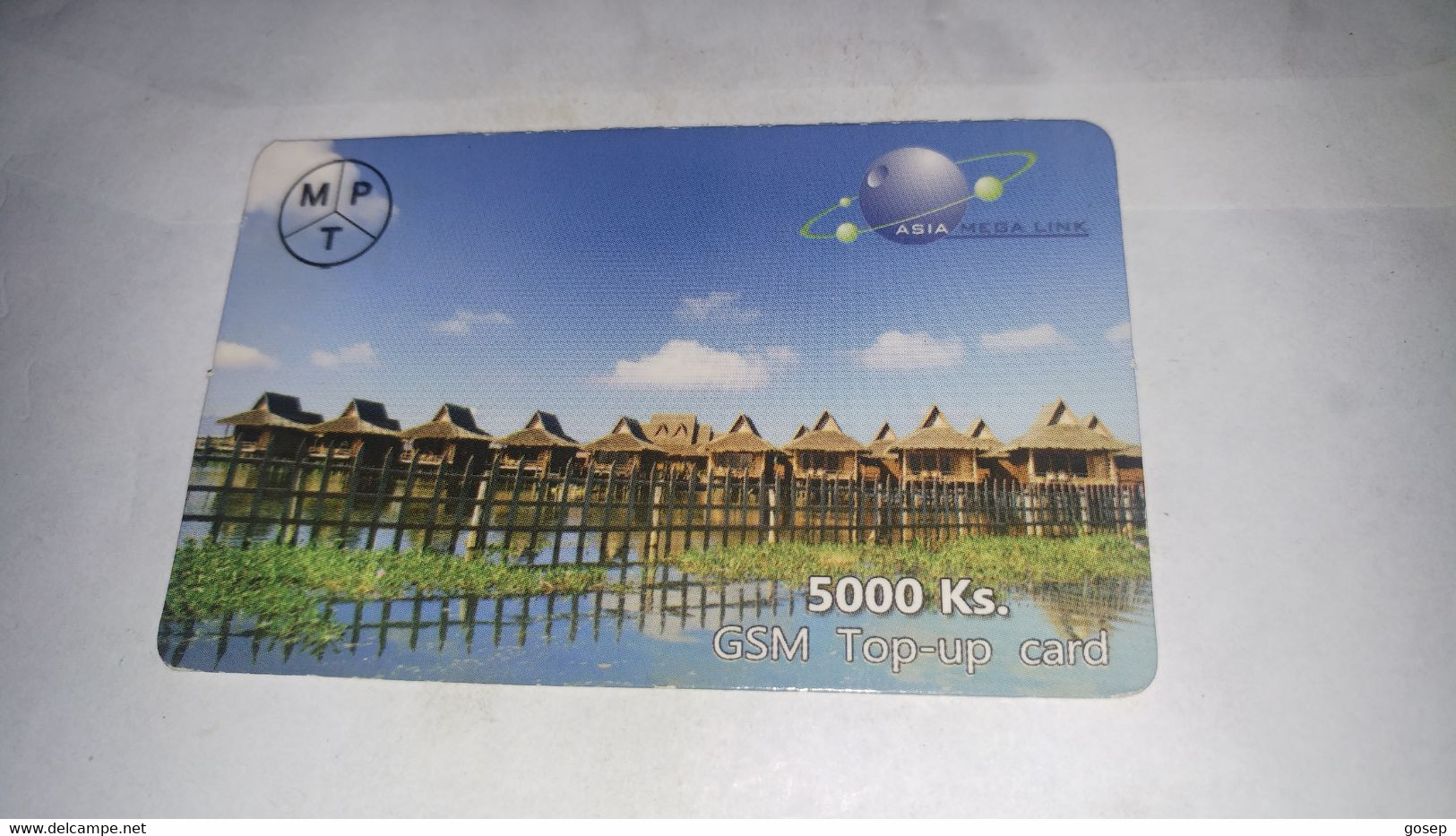 Myanmar-g.s.m Card-(16)-(5.000ks)-asia Mega Link-(1111140500146969)-used Card+1card Prepiad Free - Myanmar