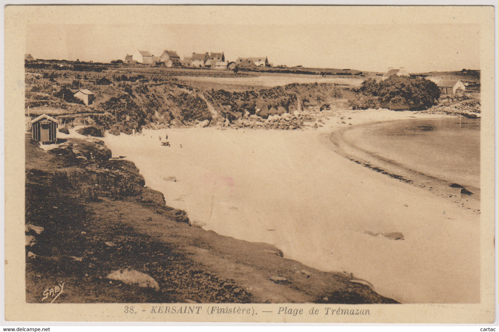 D29 - KERSAINT - PLAGE DE TREMAZAN - Carte Sépia - Kersaint-Plabennec