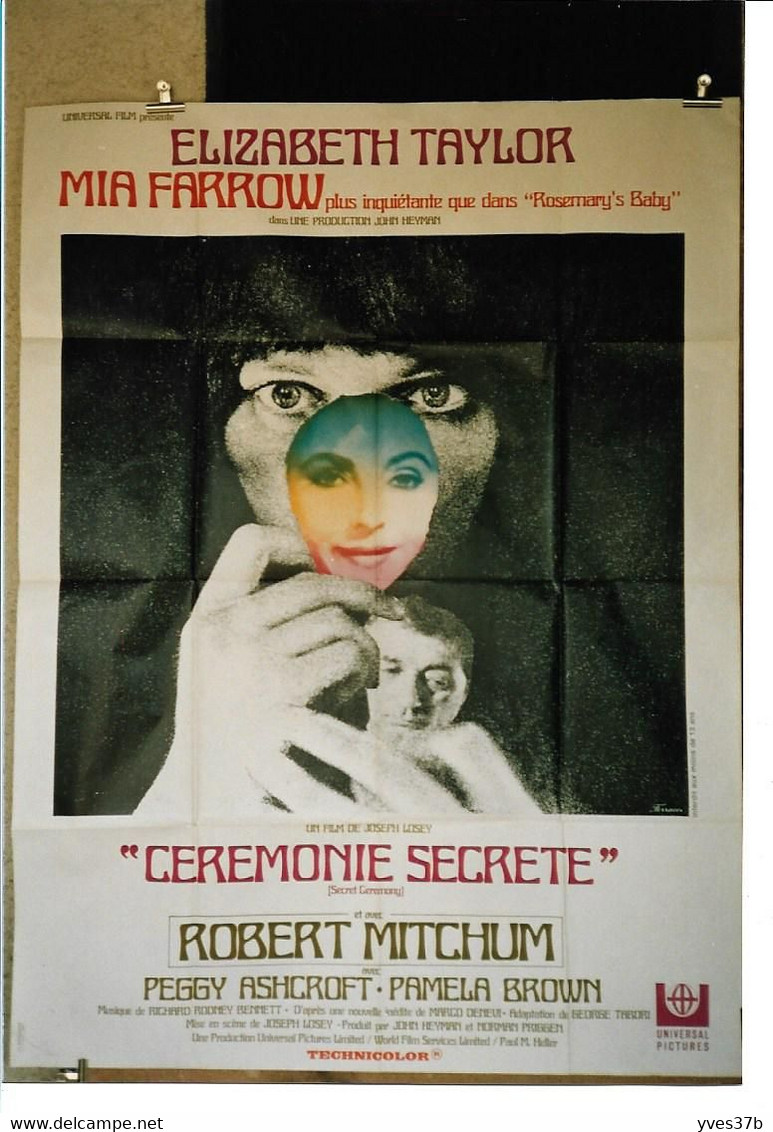 "Cérémonie Secrète" E. Taylor, Mia Farrow..1969 - 60x80 - TTB - Plakate & Poster