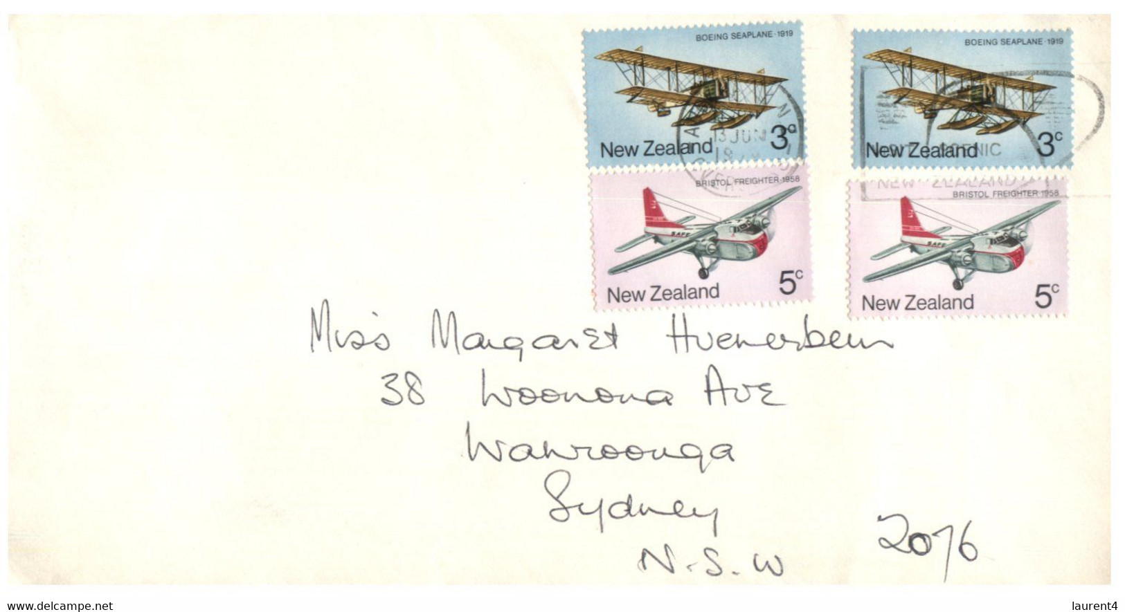 (HH 22) New Zealand FDC Cover - Air Transport 1974 (with Additional Related Cover) 2 Covers - Briefe U. Dokumente