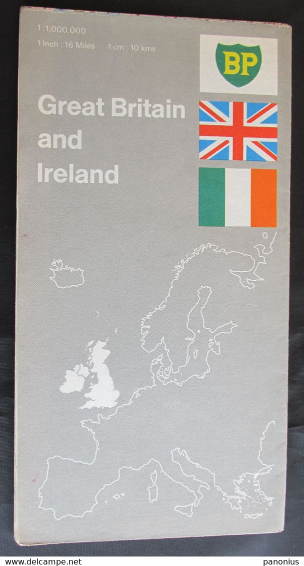 GREAT BRITAIN & IRELAND - BP PETROL TOURING, VINTAGE ROAD AUTO MAP, AUTOKARTE - Cartes Routières