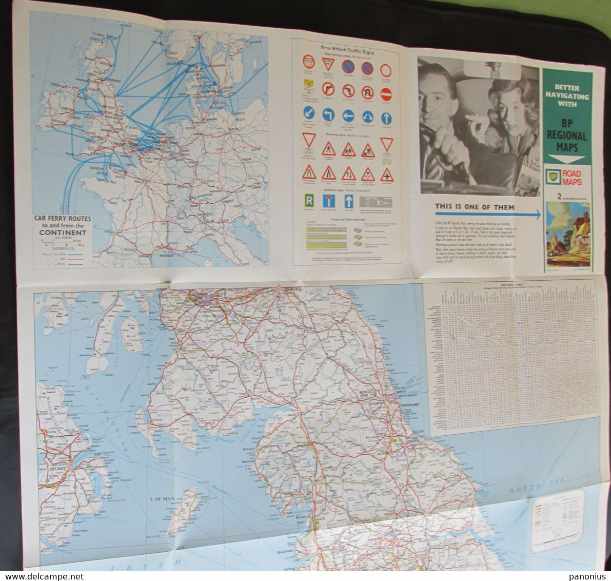 GREAT BRITAIN & IRELAND - BP PETROL TOURING, VINTAGE ROAD AUTO MAP, AUTOKARTE - Cartes Routières