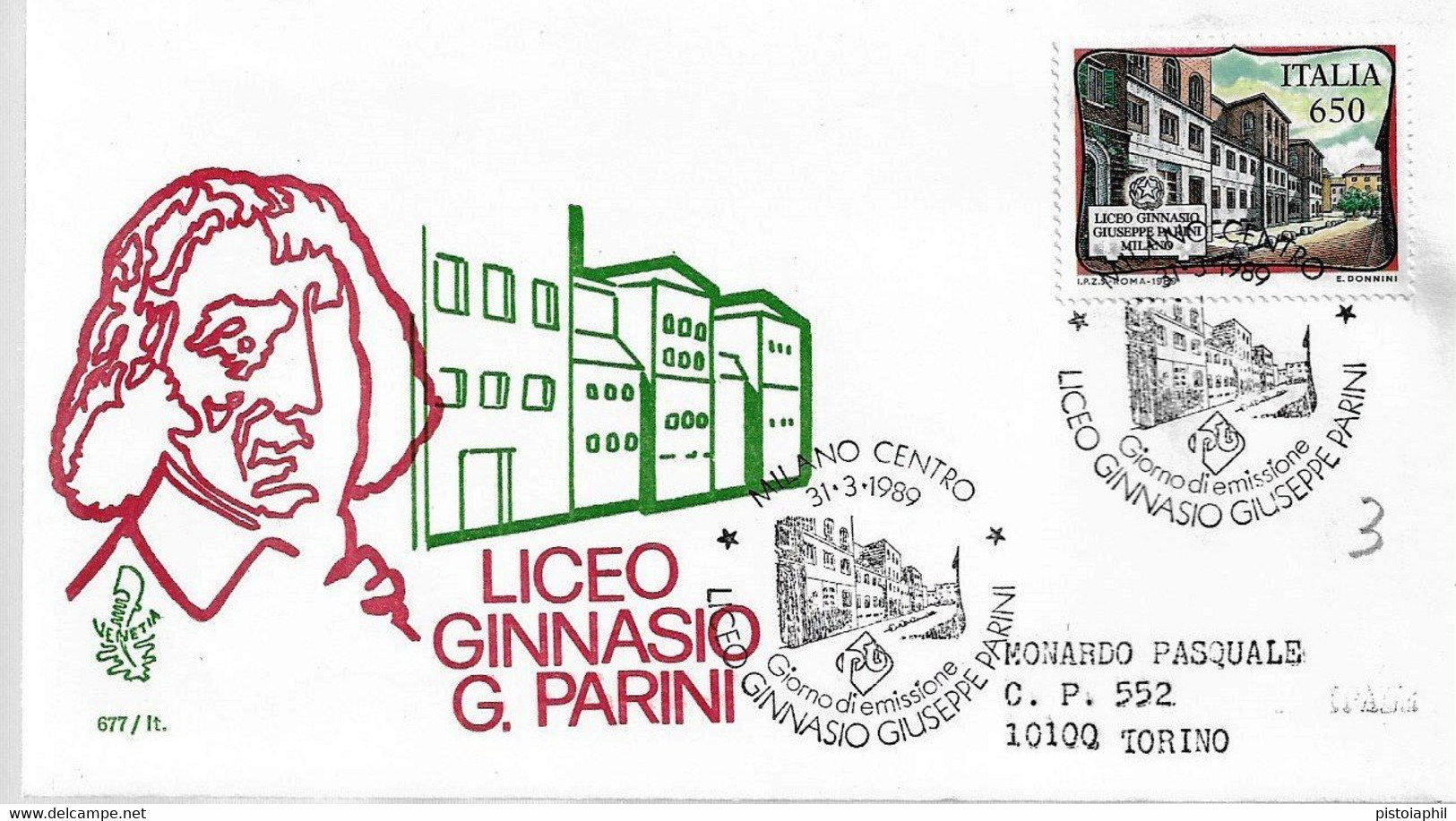 Fdc Venetia : GINNASIO PARINI (1989);no Viaggiata; AS - FDC