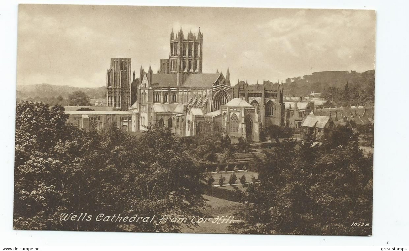 Somerset Wells    Postcard   Cathedral From Tor Hill Frith's Unused - Wells