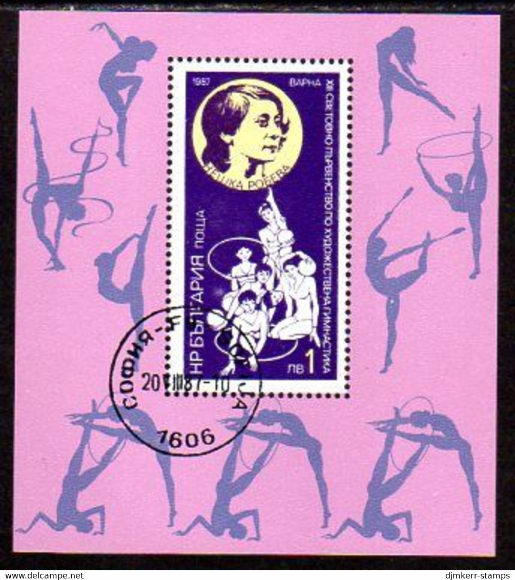 BULGARIA 1987 Rhythmic Gymnastics Perforated Block Used. .  Michel Block 173A - Used Stamps