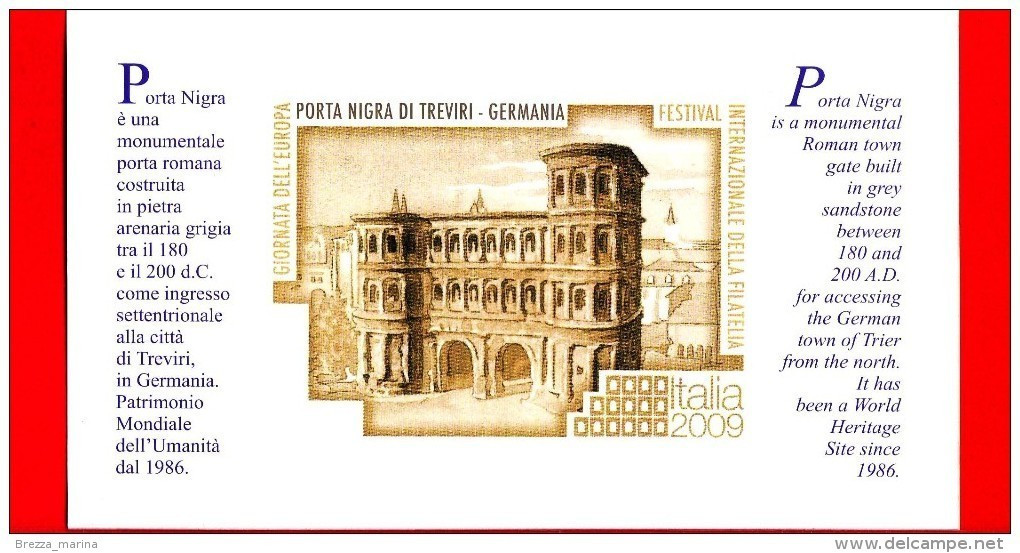Nuovo - MNH -  ITALIA - 2009 - Italia 2009 - Giornata Dell'Europa - Libretto - Cod Barre 1294 - 0,65 € X 5 • - Booklets