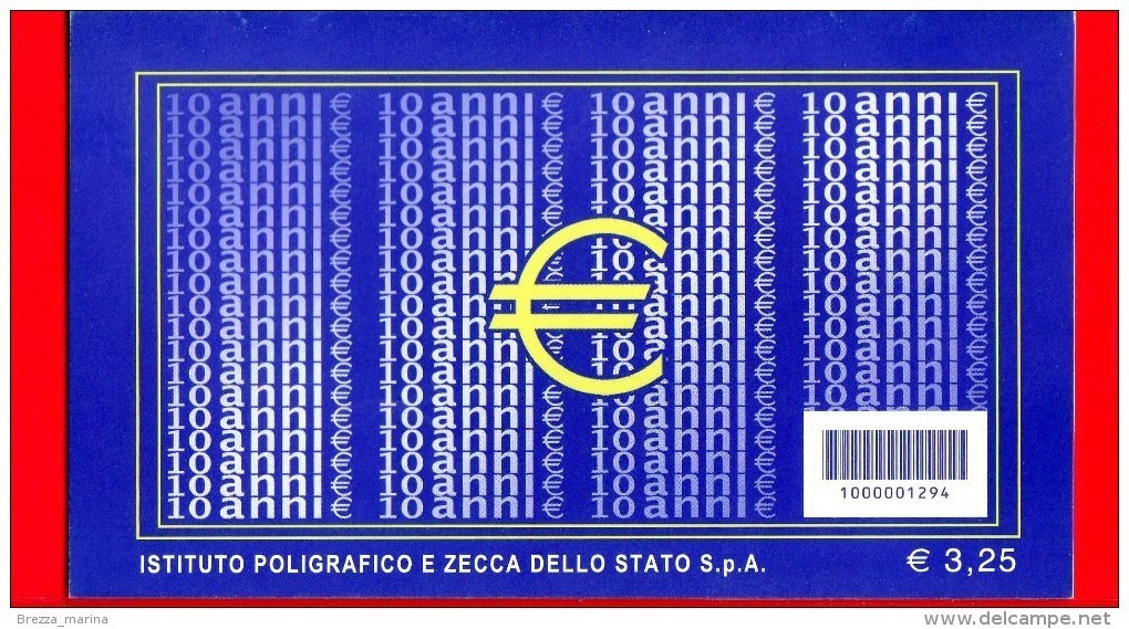 Nuovo - MNH -  ITALIA - 2009 - Italia 2009 - Giornata dell'Europa - Libretto - cod barre 1294 - 0,65 € x 5 •