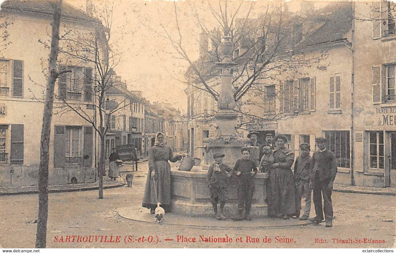 Sartrouville      78         Rue Nationale Et Rue De Seine       -  Décollée -          (voir Scan) - Sartrouville
