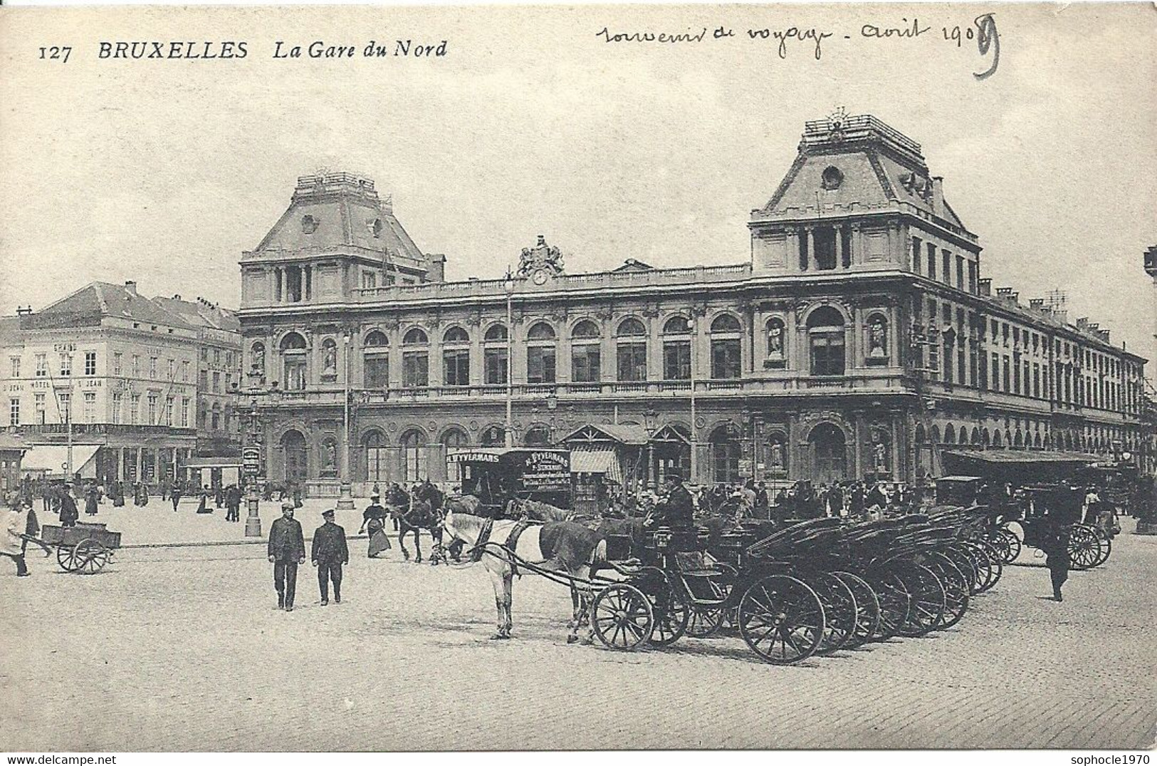 02 - 2021 - BELGIQUE - BRUXELLES - GARES - Gare Du Nord En 1909 - Transporte Público