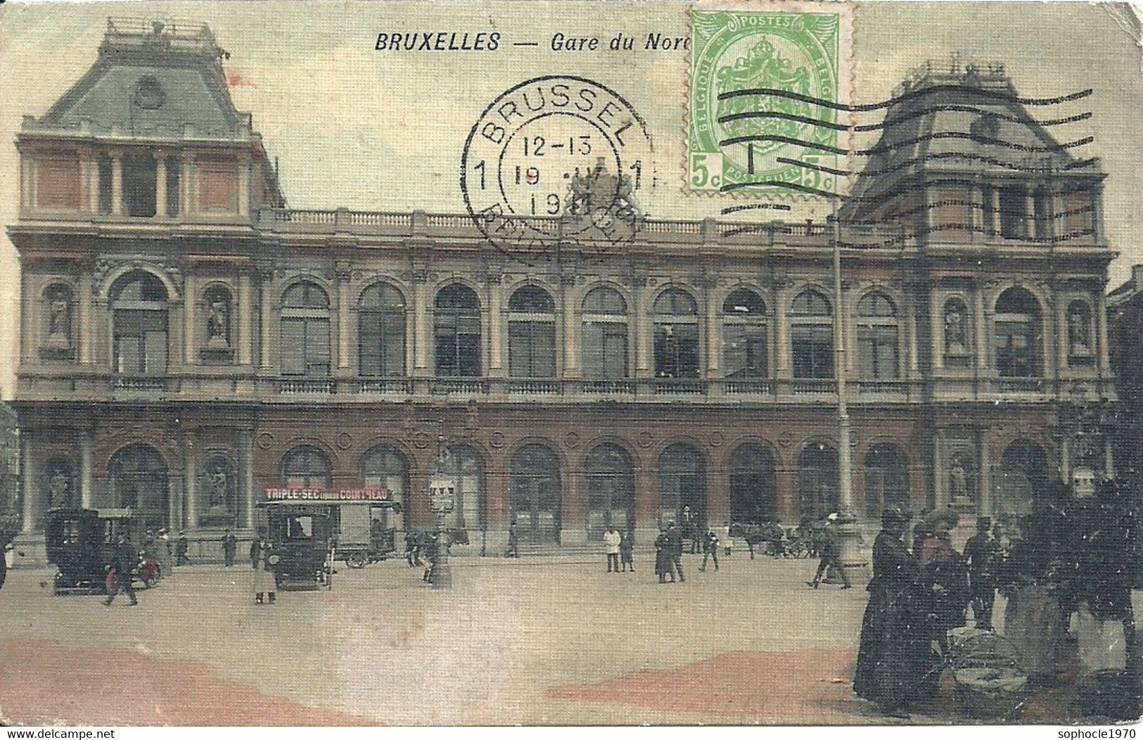 02 - 2021 - BELGIQUE - BRUXELLES - GARES - Gare Du Nord -  Colorisée - Toilée - Transport Urbain En Surface