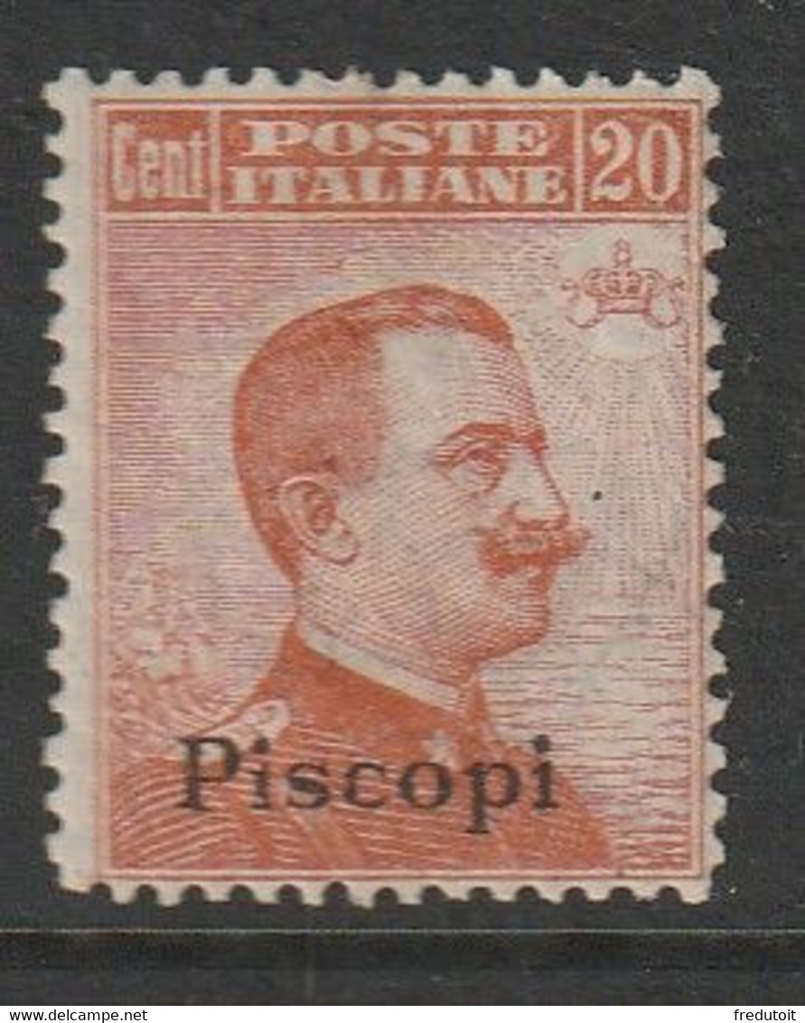 EGEE (Piscopi) - N°11 ** (1919) 20c Orange Filigrane - Egeo (Piscopi)