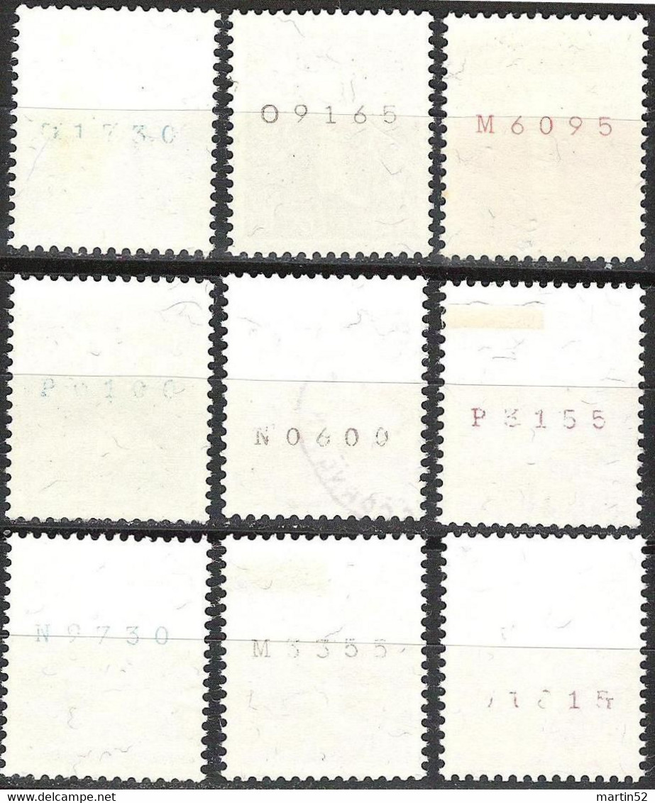 Schweiz Suisse 1939: "Zürich EXPO" Zu 228yR-238yR +NUMMER Mi 344y-354y + NUMÉRO Yv 329-339 Coils + # ⊙ (Zu CHF 570.00) - Coil Stamps