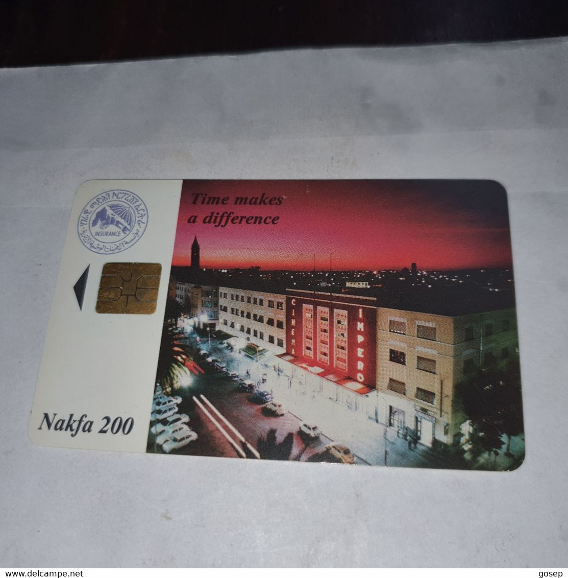 Eritrea-time Makes A Difference(nakfa 200)(6)-(0400-001582)-(lokking From Chip Other)-used Card Chip+1 Card Prepiad Free - Erythrée