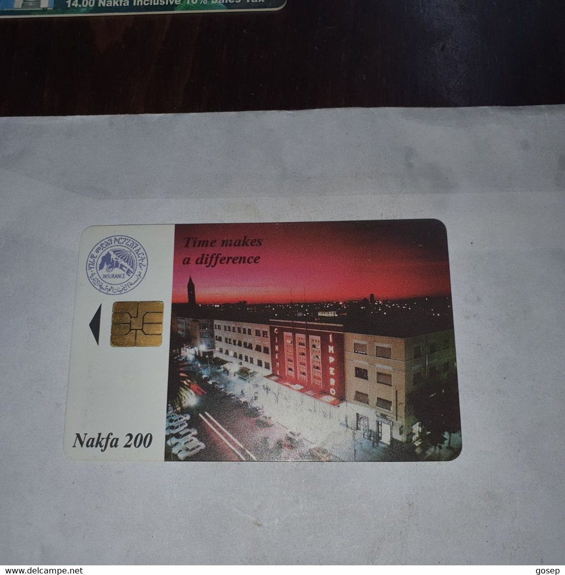 Eritrea-time Makes A Difference(nakfa 200)(10)-(0400-001955)(lokking From Chip Other)-used Card Chip+1 Card Prepiad Free - Eritrea