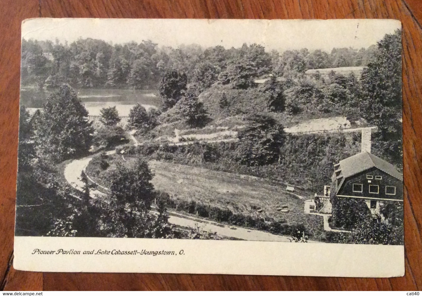 USA - PIONEER PAVILION AND LAKE COHASSETT - YOUGSTOWN , O.- VINTAGE POST CARD  FROM  NEWCASTLE APR 17 1907 TO HAMMONOND - Fall River