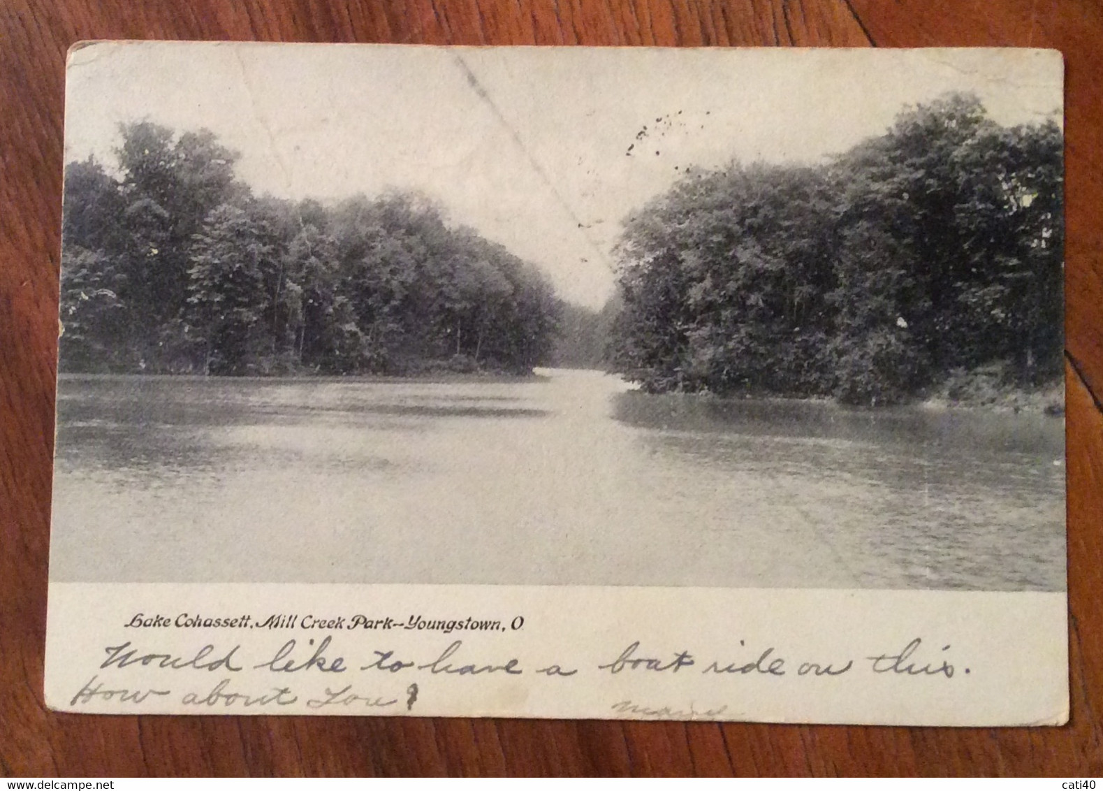 USA - LAKE COHASSET, MILL CREEK PARK - YOUGSTOWN  - VINTAGE POST CARD  FROM NEWCASTLE  APRI 15  1907 - Fall River