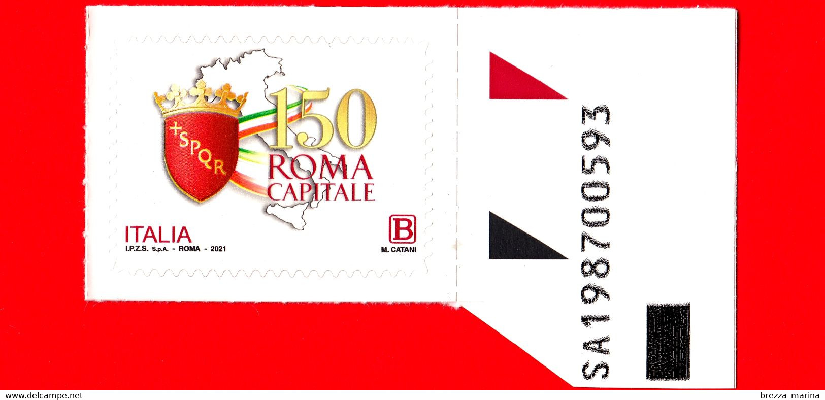 Nuovo - MNH - ITALIA - 2021 - 150 Anni Di Roma Capitale D’Italia – Logo - B - Alfanumerico - 2021-...: Nieuw/plakker