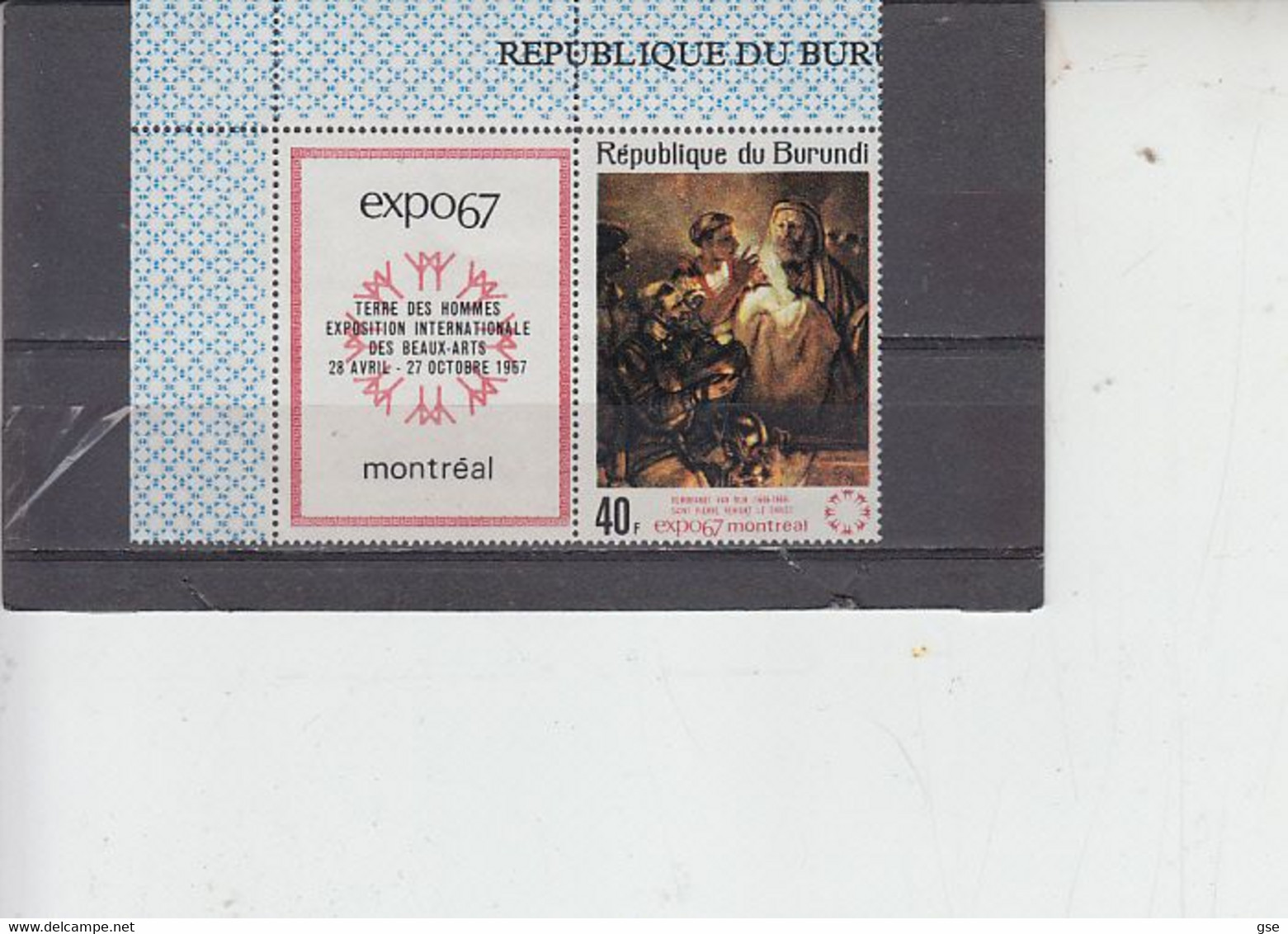 BURUNDI  1967 - Yvert 251 - Arte - Pittura - Rembrand -.- - 1st Day – FDC (sheets)
