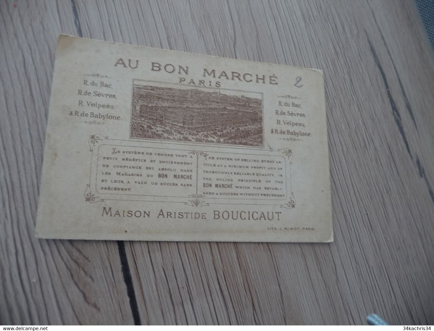 Chromo Ancien Au Bon Marché Don Quichotte - Au Bon Marché